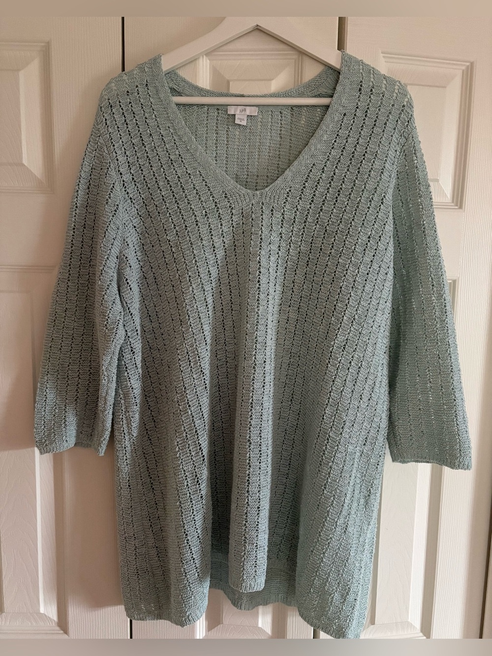 Sea foam Mint Green V-Neck Sweater